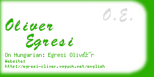 oliver egresi business card